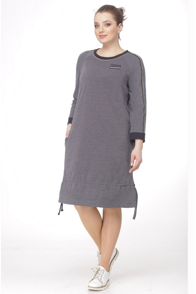 Платье LadisLine 906 серый - фото 3