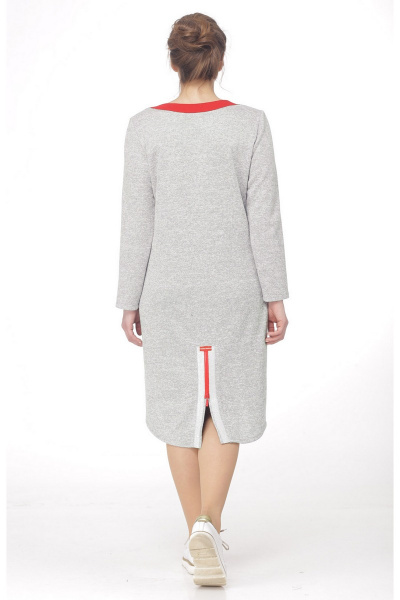 Платье LadisLine 908 светло-серый - фото 3