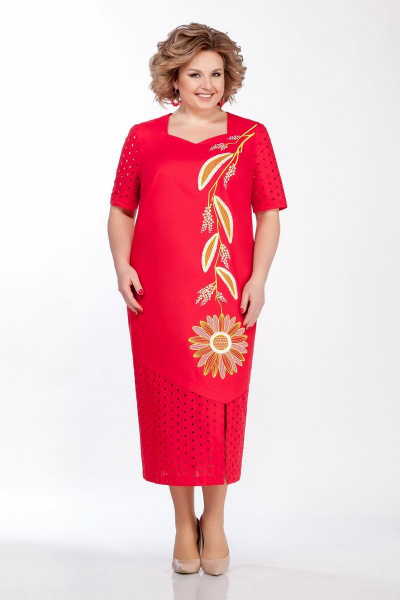 Платье LaKona 1312 красный - фото 4