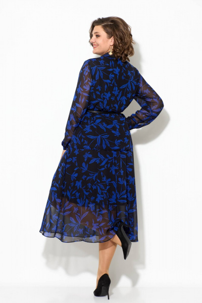 Платье Koketka i K 1070 синий+черный - фото 8