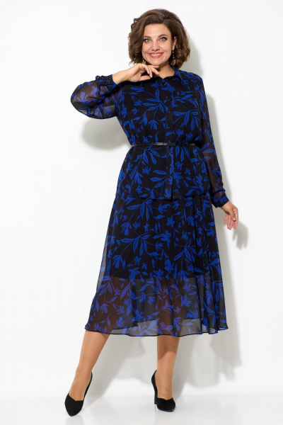 Платье Koketka i K 1070 синий+черный - фото 4