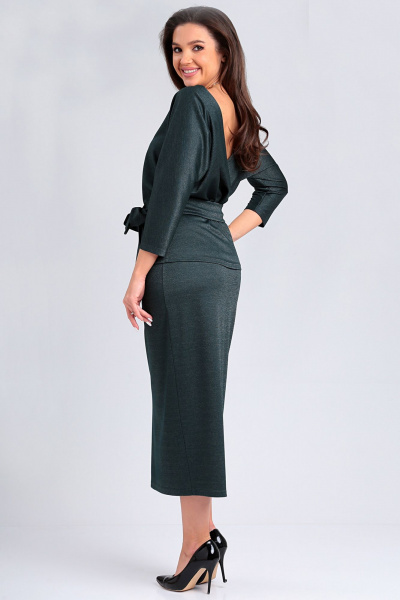 Блуза, юбка Таир-Гранд 5308 изумруд - фото 3