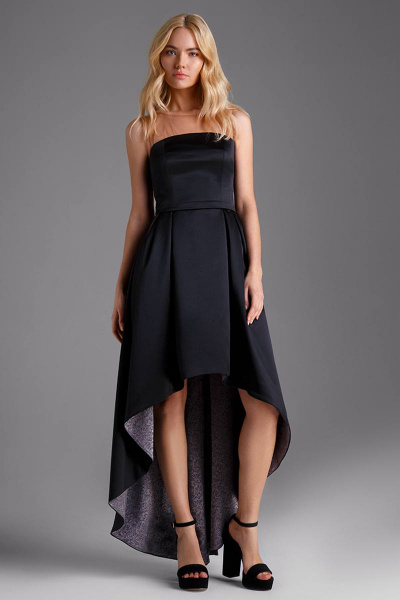 Платье LaVeLa L1716 черный/серый - фото 1