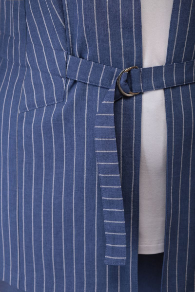 Блуза, брюки, жилет Линия Л А-1811 синий - фото 3