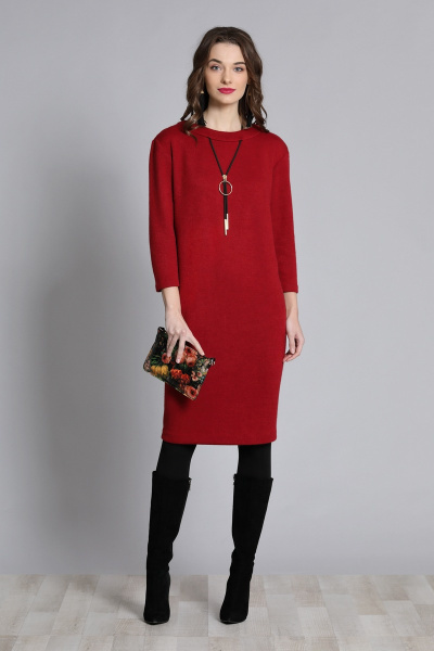 Платье Galean Style 629 бордовый - фото 1
