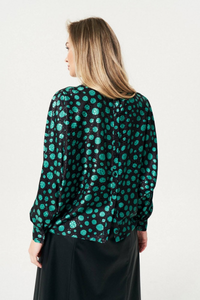 Блуза, юбка Koketka i K 1107 зеленый+черный - фото 5