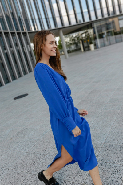 Платье Krasa М316-23 синий - фото 9