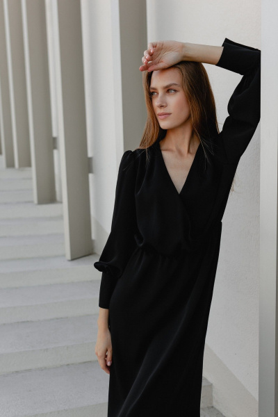 Платье Krasa М316-23 черный - фото 9