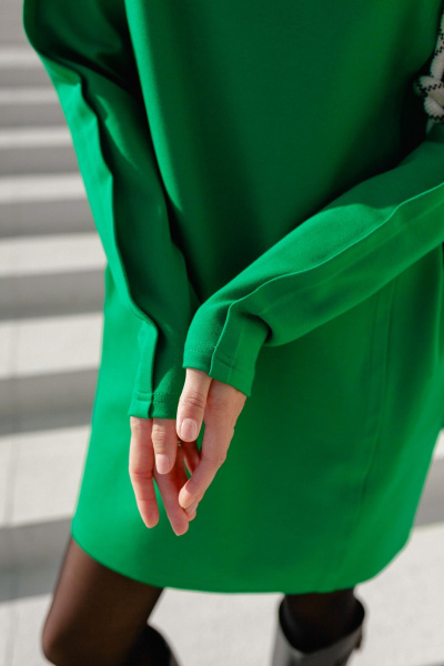 Платье Krasa М351-23 зеленый - фото 5