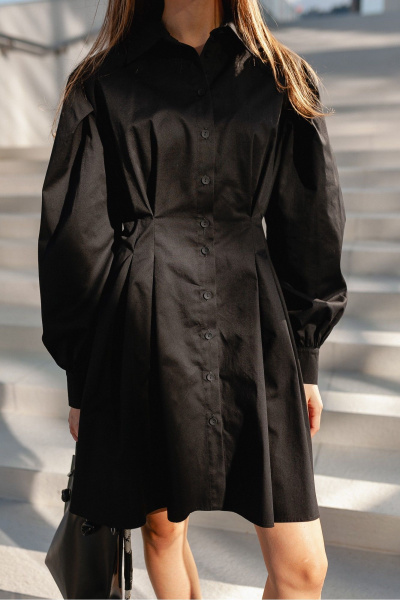 Платье Krasa М352-23 черный - фото 10