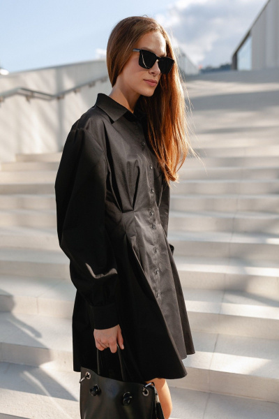 Платье Krasa М352-23 черный - фото 8