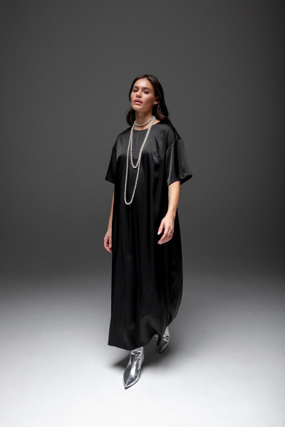 Платье Krasa М367-23 черный - фото 8