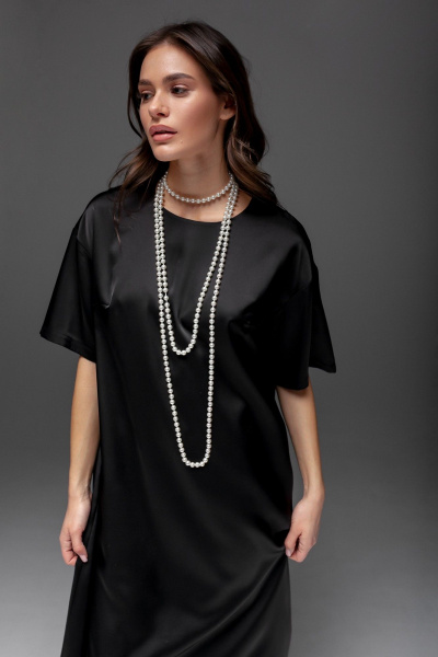 Платье Krasa М367-23 черный - фото 5