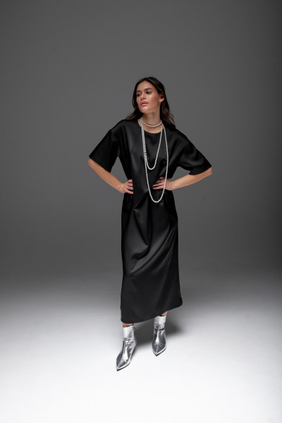Платье Krasa М367-23 черный - фото 1