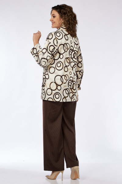 Блуза, брюки Matini 1.1749 беж+коричневый - фото 17