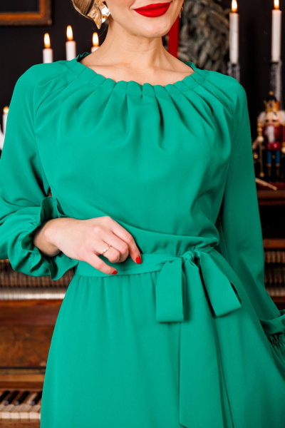 Платье Мода Юрс 2835 зеленый - фото 4