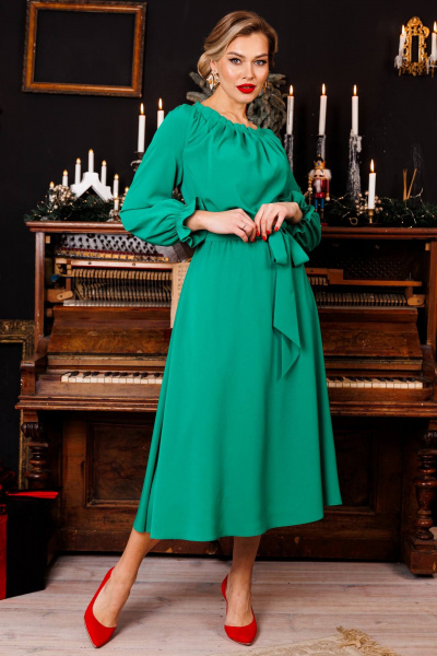Платье Мода Юрс 2835 зеленый - фото 3