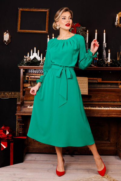 Платье Мода Юрс 2835 зеленый - фото 2