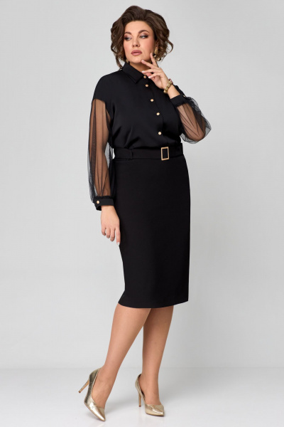 Блуза, юбка Мишель стиль 1169 черный - фото 11