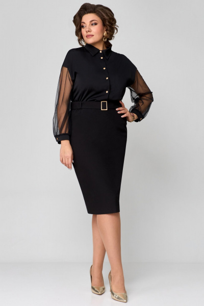 Блуза, юбка Мишель стиль 1169 черный - фото 7