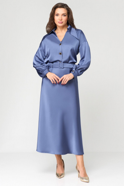 Блуза, юбка Мишель стиль 1168 голубой - фото 1