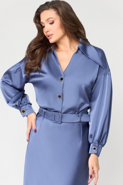 Блуза, юбка Мишель стиль 1168 голубой - фото 6