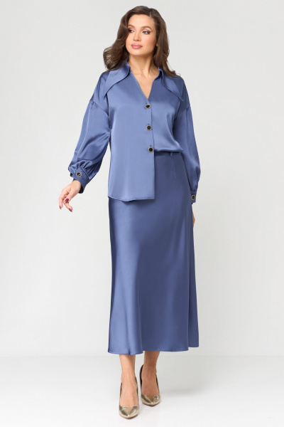 Блуза, юбка Мишель стиль 1168 голубой - фото 4
