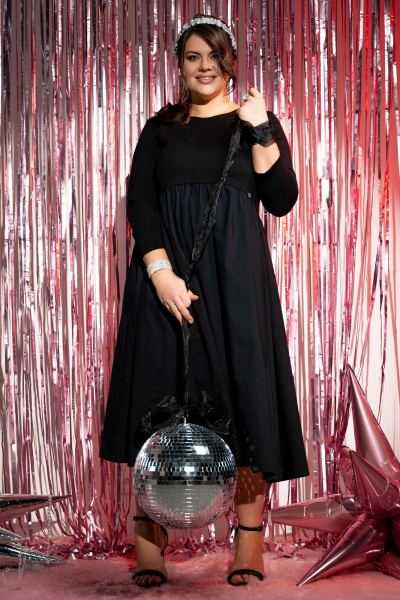 Платье Andina 828 черный - фото 6