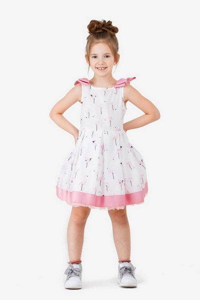 Платье Bell Bimbo 181071 набивка/розовый - фото 2