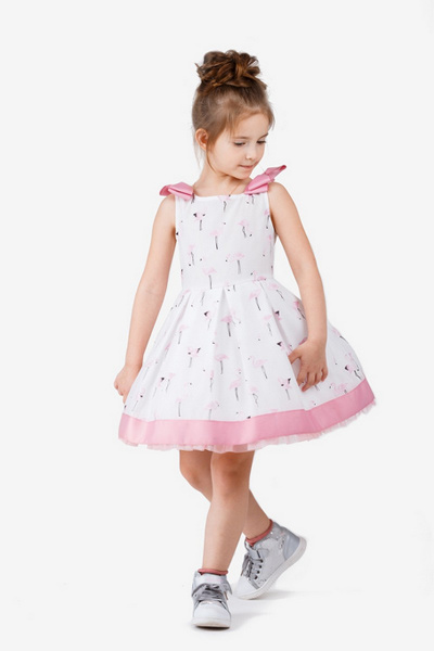Платье Bell Bimbo 181071 набивка/розовый - фото 1