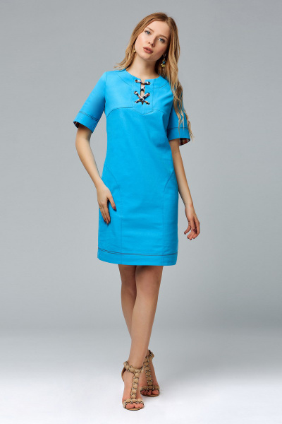 Платье Arisha 1118 голубой - фото 1