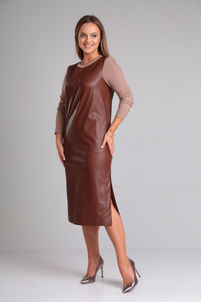 Платье Gamma Gracia 688 коричневый - фото 2