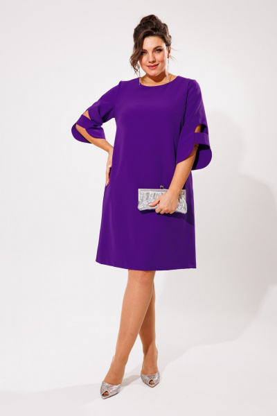 Платье Anelli 1447 фиолетовый - фото 1