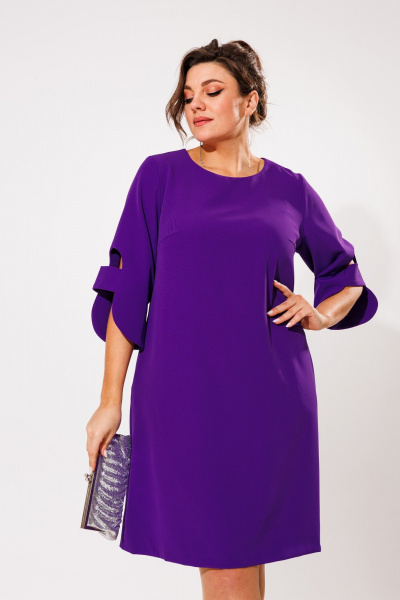 Платье Anelli 1447 фиолетовый - фото 4