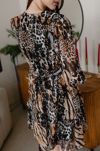 Платье Krasa М350-23 тигровый_леопард - фото 7