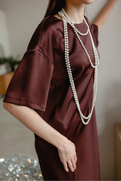 Платье Krasa М367-23 коричневый - фото 10