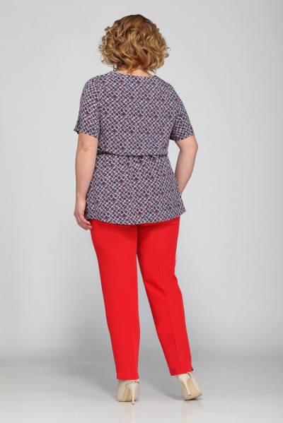 Блуза, брюки Bonna Image 328  фиолетовый+красный - фото 2