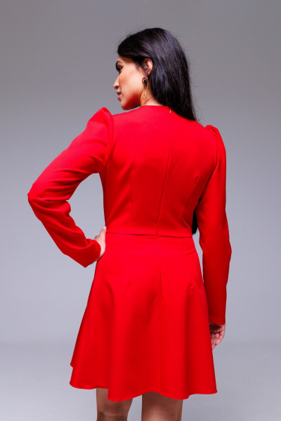 Брошь, платье COCKTAIL M108-2 красный - фото 4