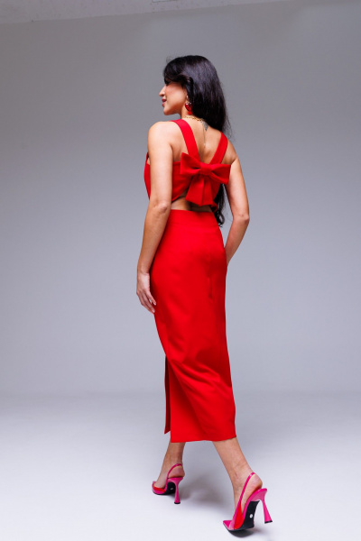 Платье COCKTAIL M111-2 красный - фото 2