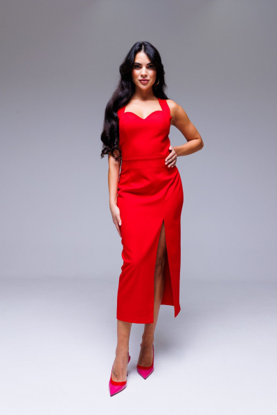 Платье COCKTAIL M111-2 красный - фото 1