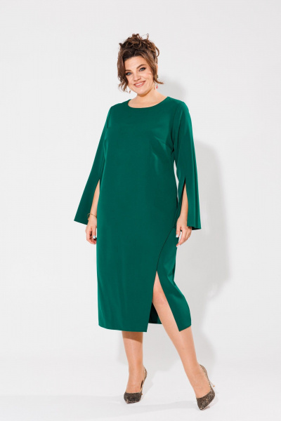 Платье Anelli 1431 зеленый - фото 4