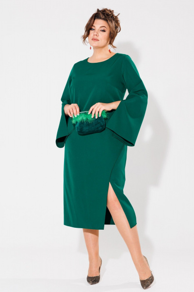 Платье Anelli 1431 зеленый - фото 1