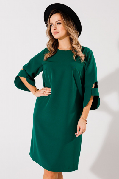 Платье Anelli 1447 зеленый - фото 1