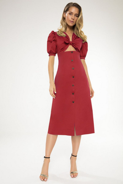 Платье LaVeLa L10112 бордовый - фото 1