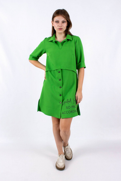Платье Mita ЖМ1183 зеленый - фото 3
