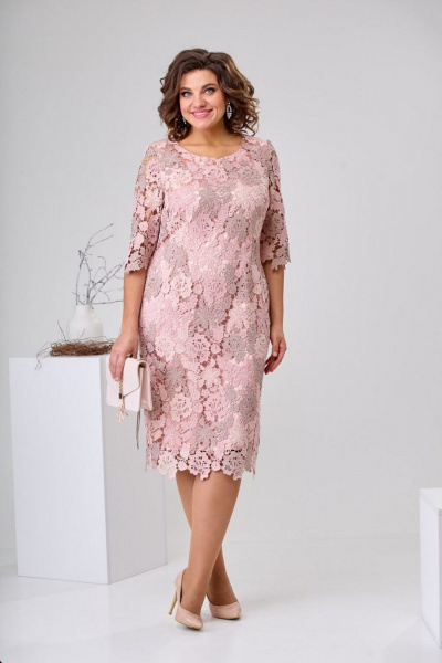 Платье Pocherk 1-001 розовый - фото 9