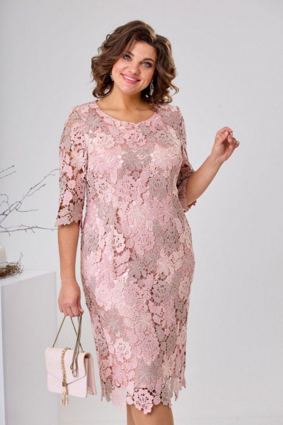 Платье Pocherk 1-001 розовый - фото 1
