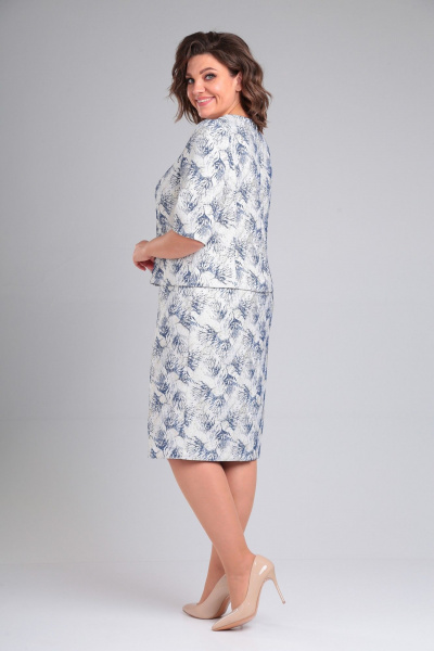 Платье Pocherk 1-002 сине-белый - фото 4