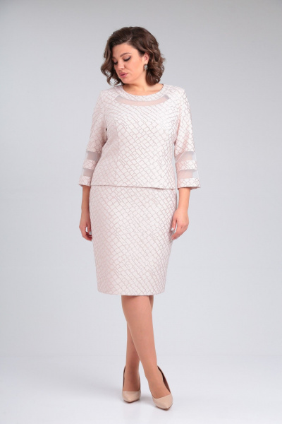 Платье Pocherk 1-003 розовый_крестик - фото 8
