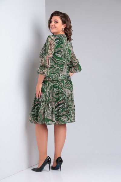 Платье Pocherk 1-013 зеленые_разводы - фото 7